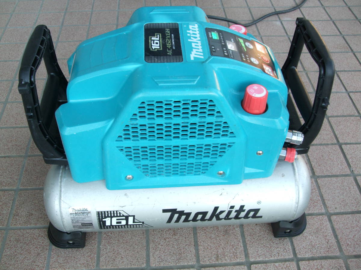 マキタ makita  エアーコンプレッサー AC４６２XGH 高圧４口 大容量１６L 稼動品 S/N００１５３６（№９３４）の画像10