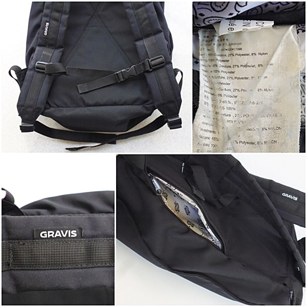 S3 GRAVIS グラビス バックパック リュック ブラック CORDURA_画像5