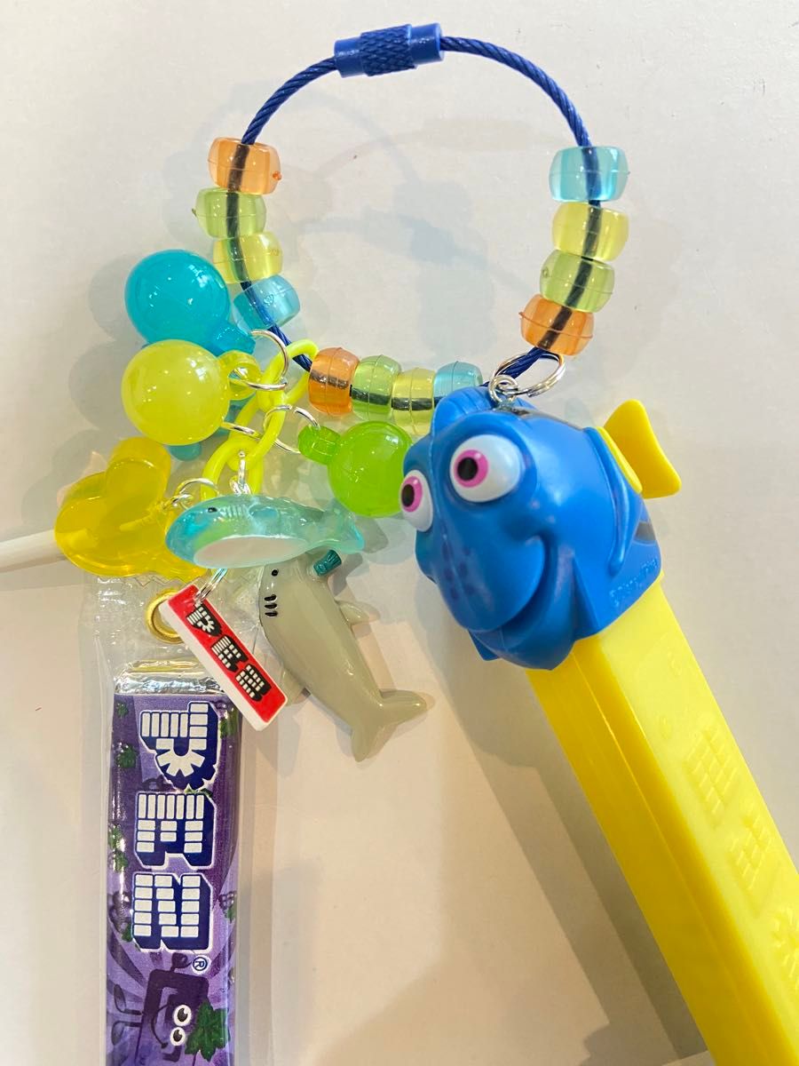 PEZ ペッツ 魚 熱帯魚 じゃらじゃらキーホルダー キーリング お菓子 ラムネ 子ども キッズ プレゼント かばん 