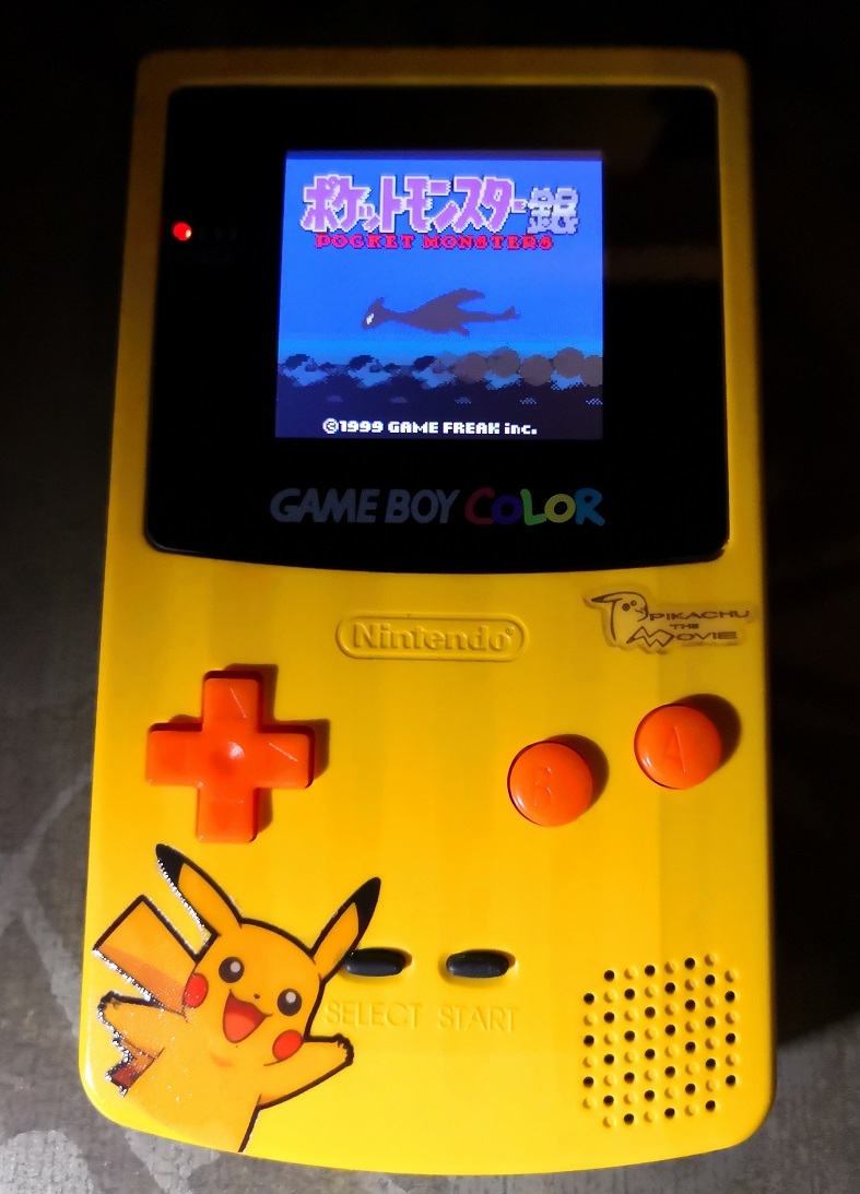 GBC ピカチュウ モデル風カスタム /ゲームボーイカラー イエロー 本体+TFT液晶 /初代 ポケモンカード GB 画面改良 バックライト IPS 画面系の画像7