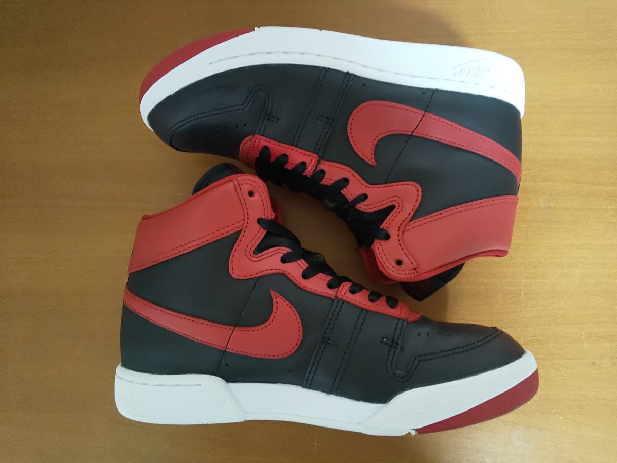 美品【CD4302-006】NIKE JORDAN AIR SHIP PRO OG BANNED BRED US7.5 25.5cm ナイキ ジョーダン エアシップ ビンテージ ブレッド 黒赤_画像4