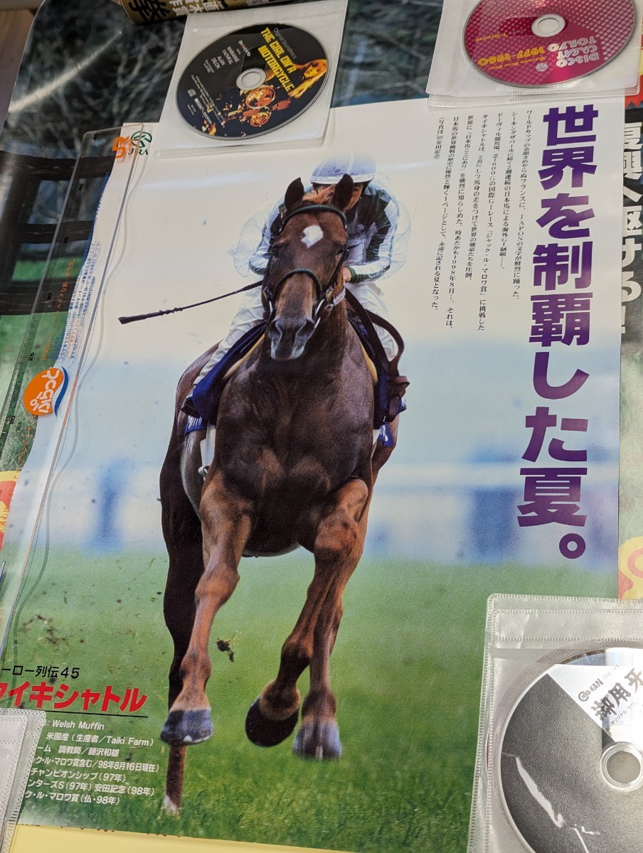 競馬 JRA　ヒーロー列伝タイキシャトル　50×35サイズポスター。小さいサイズのポスターです。マイルまでなら無敵タイキシャトル岡部幸雄。_画像6