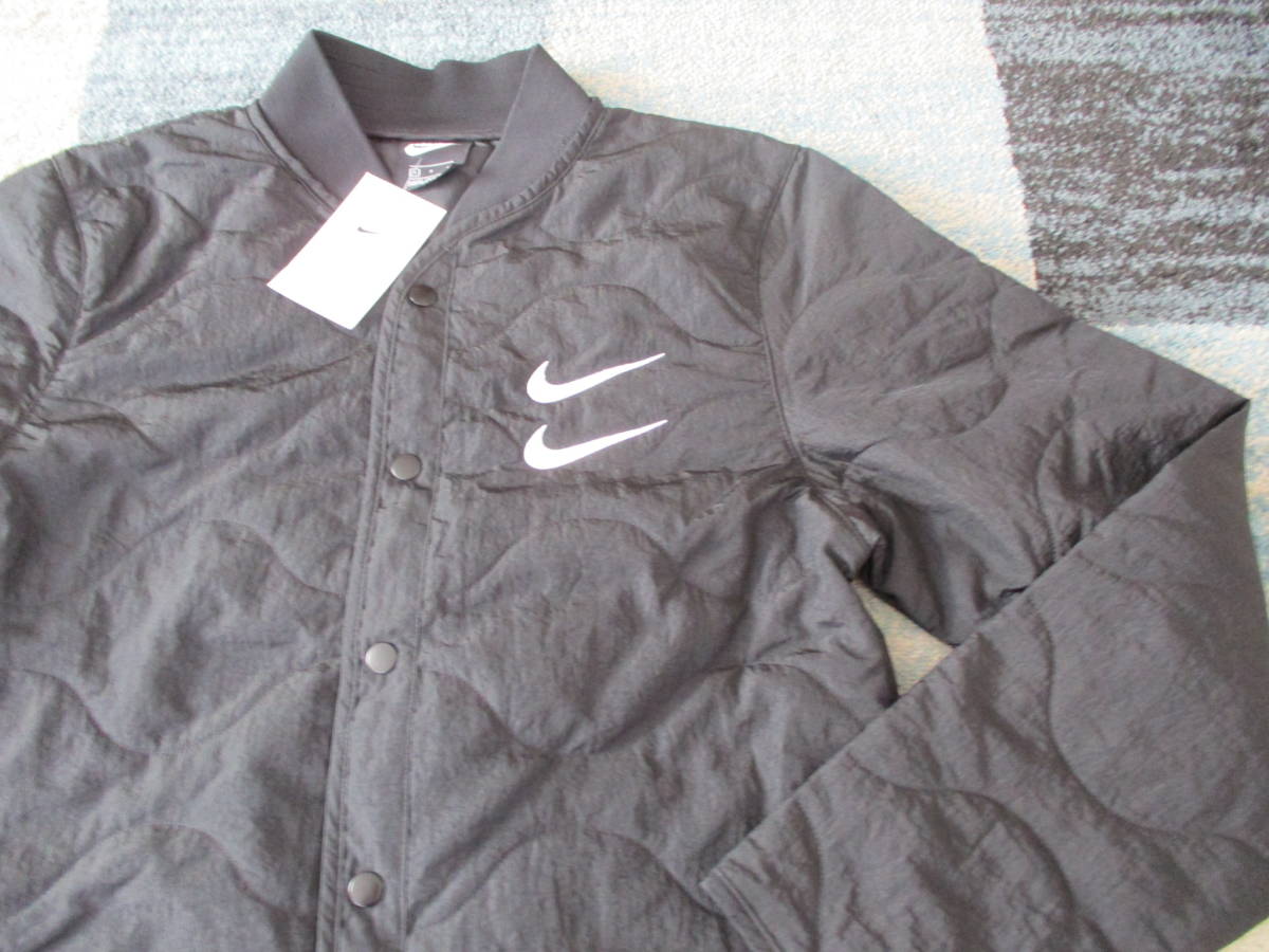 新品★NIKE DOUBLE SWOOSH QUILTED JACKET*ナイキ ダブル スウォッシュ キルティングジャケット★DM1247-010 黒 ジャケット_画像4