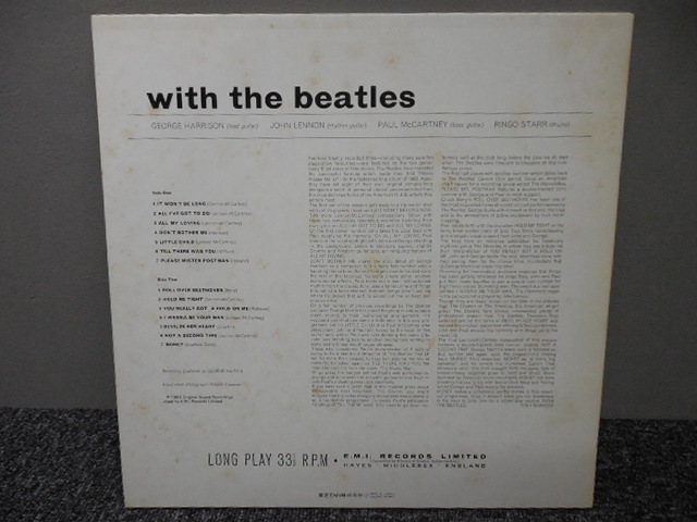 THE BEATLES・ザ・ビートルズ / WITH THE BEATLES (国内・限定カラーレコード・赤盤) 　 　 LP盤・EAS-70131_画像3
