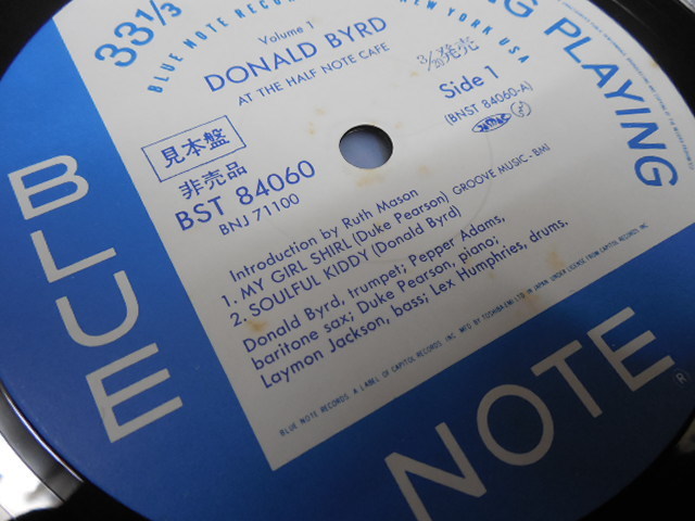 DONALD BYRD・ドナルド・バード (見本サンプル盤) 　 　 LP盤・BNJ 71100_画像6