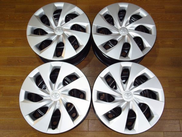 トヨタ純正スチール 6.5J-16 pcd114.3/5H １６インチホイール+純正ホイールキャップ４本 42602-12880 18オーリス/ヤリスクロスの画像1