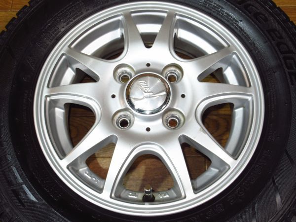 Fang 4J-12 off+42 pcd100/4H ゼトロ edge 145R12C 6PR 12インチアルミホイール+貨物バン用スタッドレスタイヤ4本 軽トラ/軽バン_画像4