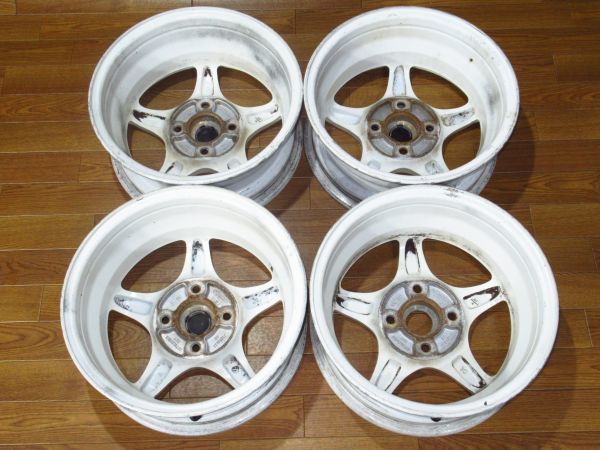 CE9A三菱ランサーエボリューションⅢ純正OZ RACING 6J-15 off+46 pcd114.3/4H ハブ径約67ミリ １５インチアルミホイール4本 ランエボ3_画像10