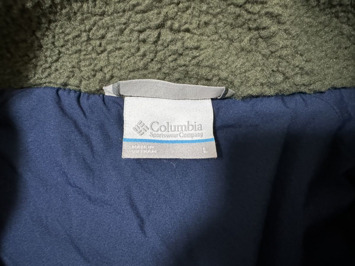 Columbia コロンビア フリースジャケット Peckman Bowl PM3856 オリーブ Lサイズ　美品　メンズ　送料無料_画像4
