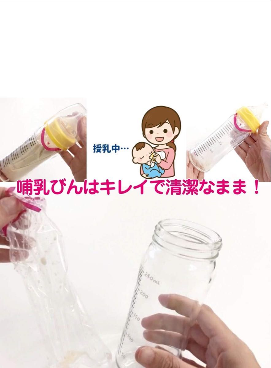 カネソン(Kaneson) 哺乳びん用インナーバッグ(20枚入) 日本製 食品衛生法適合品 時短で衛生的 外出、夜間授乳、災害備蓄