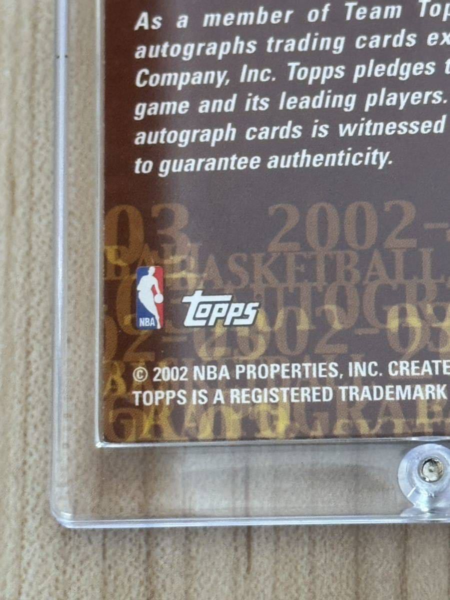 直筆サインカード 2002 -03 Topps SHAQUILLE O'NEAL Auto / シャキール オニール Autograph LA Lakers_画像9