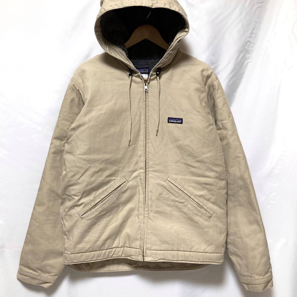 08年製 patagonia Lined Canvas Hoody パタゴニア ラインド キャンバス フーディ オーガニックコットン パイル ボア パーカー ダック地 S_画像2