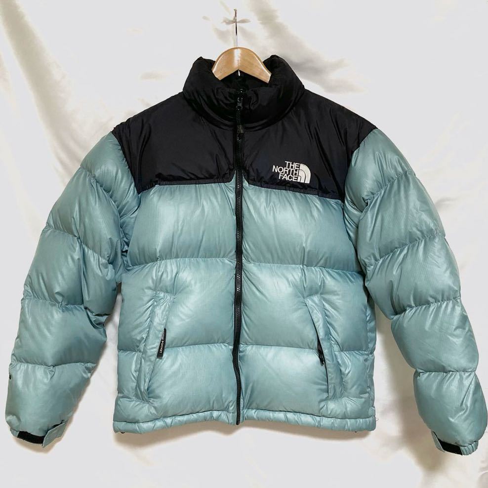 希少 レア カラー 90s North Face Nuptse down JKT Ice Teal ノースフェイス ヌプシ ダウン ジャケット 700フィル アイスティール M_画像1