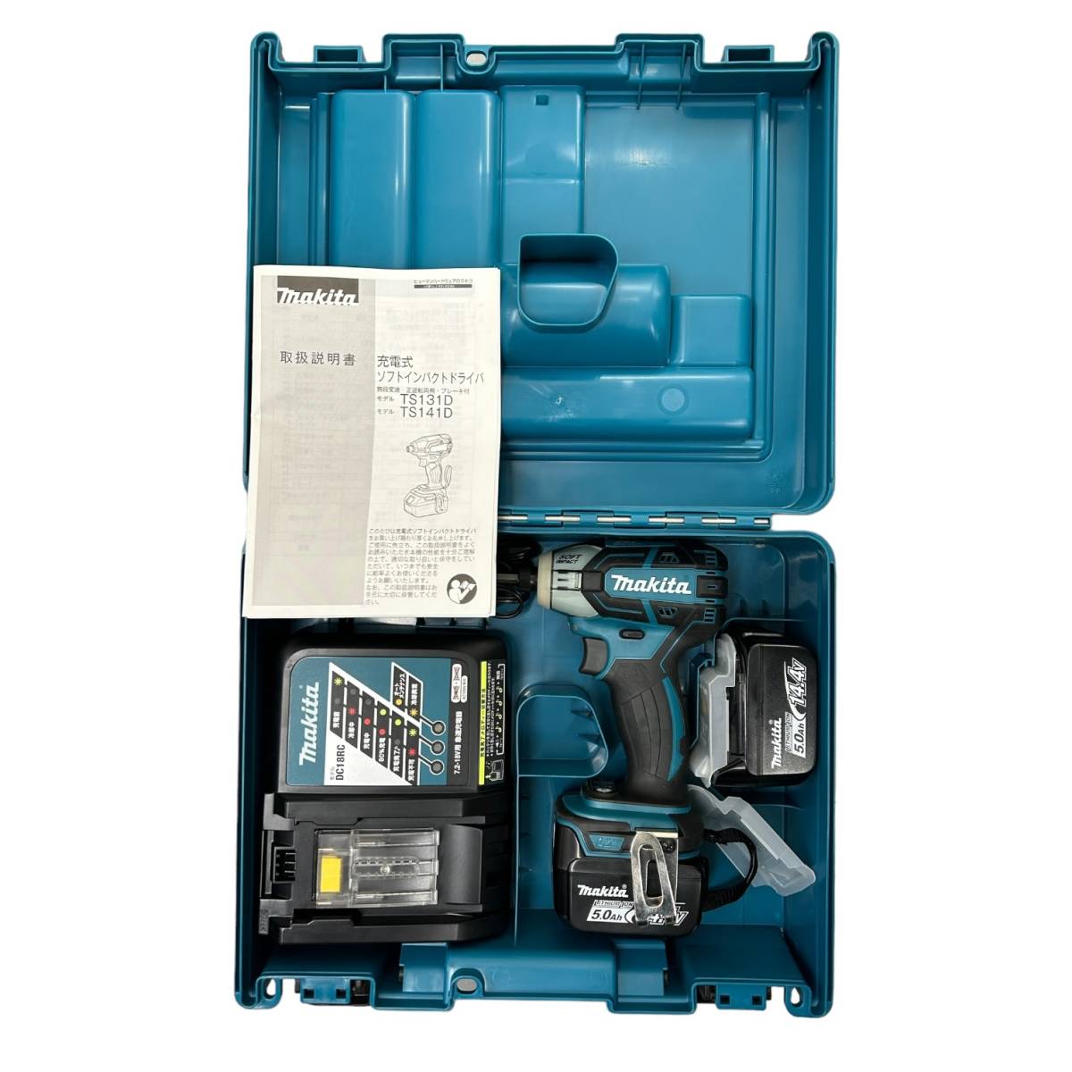 未使用品 Makita マキタ TS-131DRGX インパクトドライバ 工具 バッテリー2個 充電器 ケース付き_画像1