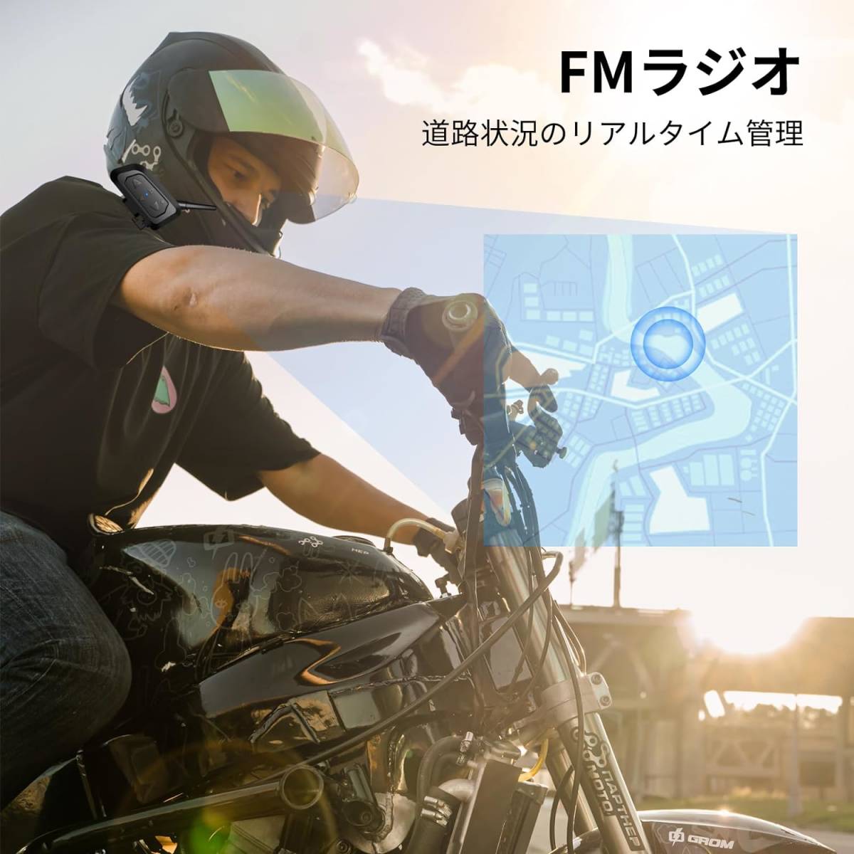 【12月発売NEWモデル】ヘルメット スピーカー Bluetooth バイク インカム バイク IP67防水 自動応答 技適認証済み 日本語説明書_画像9