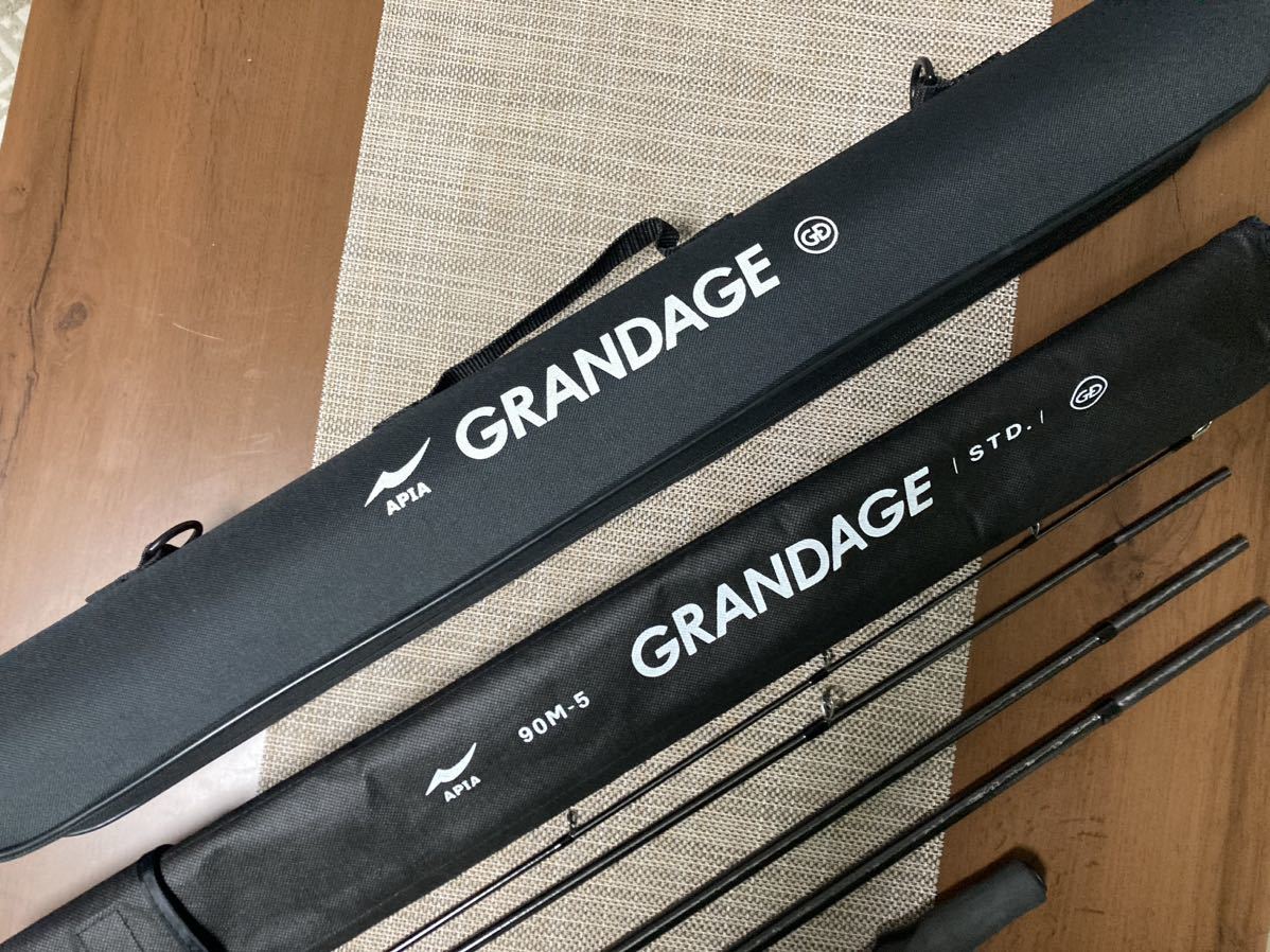 【美品】アピア APIA グランデージ GRANDEGE STD. 90M-5 検)モバイル,パックロッド,マルチピース,シーバス,イトウ,遠征,トラウト,怪魚_画像6