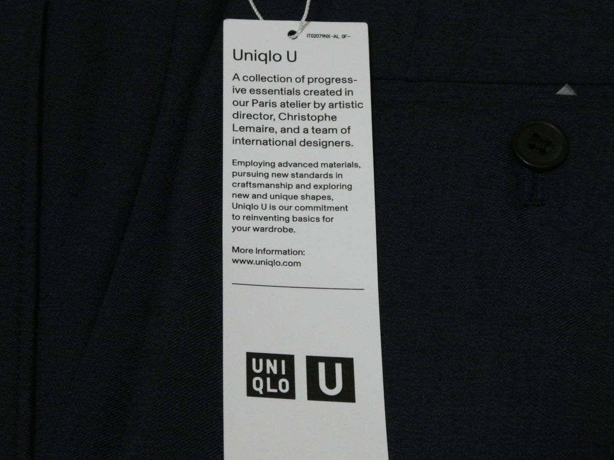 ユニクロ UNIQLO メンズ レギュラーフィットテーパードパンツ 321-437301 ネイビー W85cm 新品未使用品_画像4