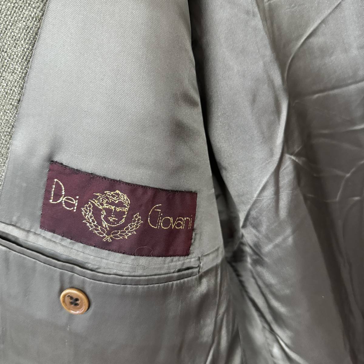 ビンテージ　　deigiovani イタリア製　ウール　スーツ　セットアップ　テーラード　ジャケット　スラックス　パンツ　240116_画像4