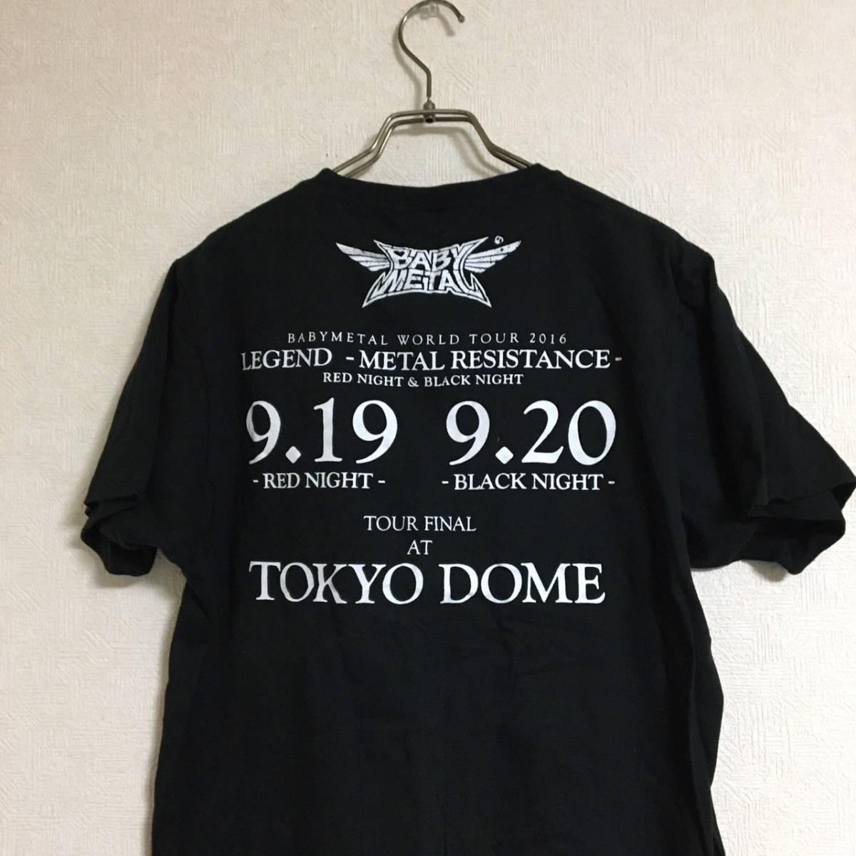 BABY METAL ベビーメタル 2016 WORLD TOUR TOKYO DOME MEMORIAL 半袖 Tシャツ Mサイズ 黒 ブラック メタルレジスタンス_画像4