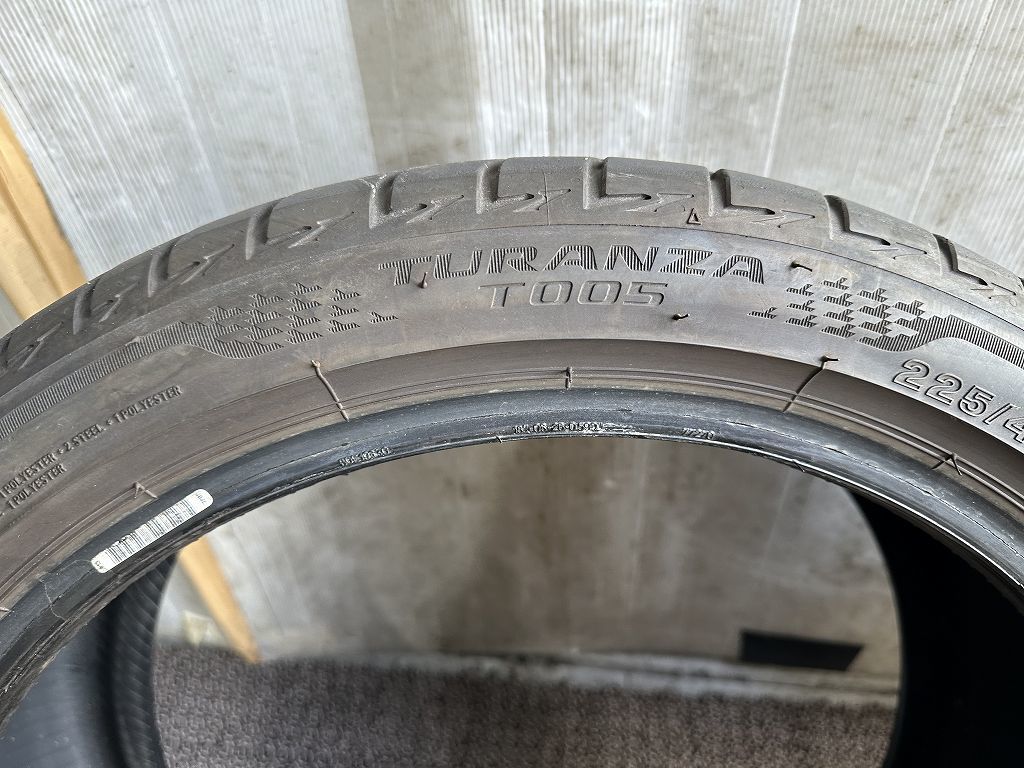 225/40R18 92Y 2本 BRIDGESTONE TURANZA T005【中古/埼玉より発送】_画像6