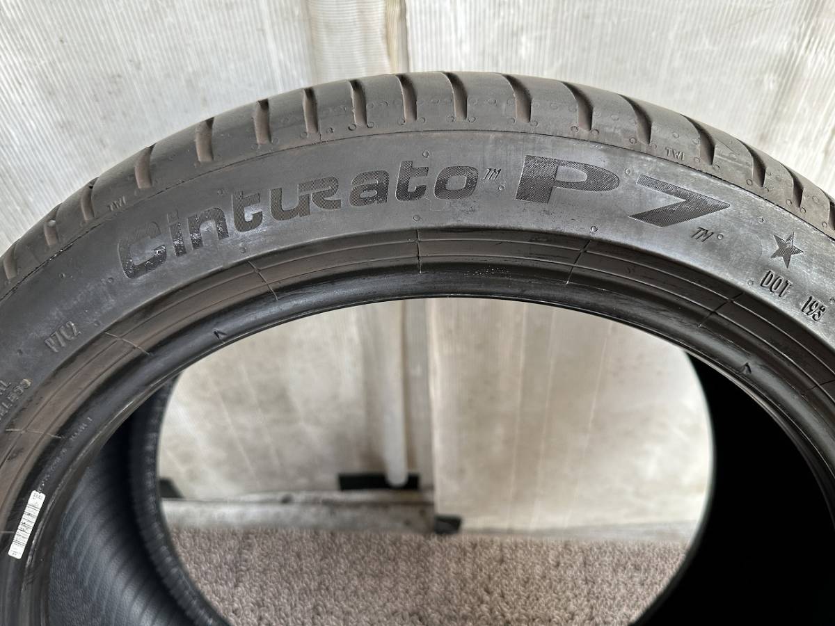 205/45R17 88W 2本 ピレリ PIRELLI Cinturato P7【中古/埼玉より発送】の画像5