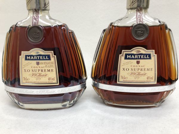 未開栓/長期保管品 MARTELL XO SUPREME COGNAC 700ml 40% 箱/内袋付 2本セット マーテル スプリーム コニャック ブランデー 185414_画像3