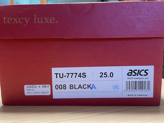 asics texcy luxe TU-7774S 008BLACK 25.0cm_画像6