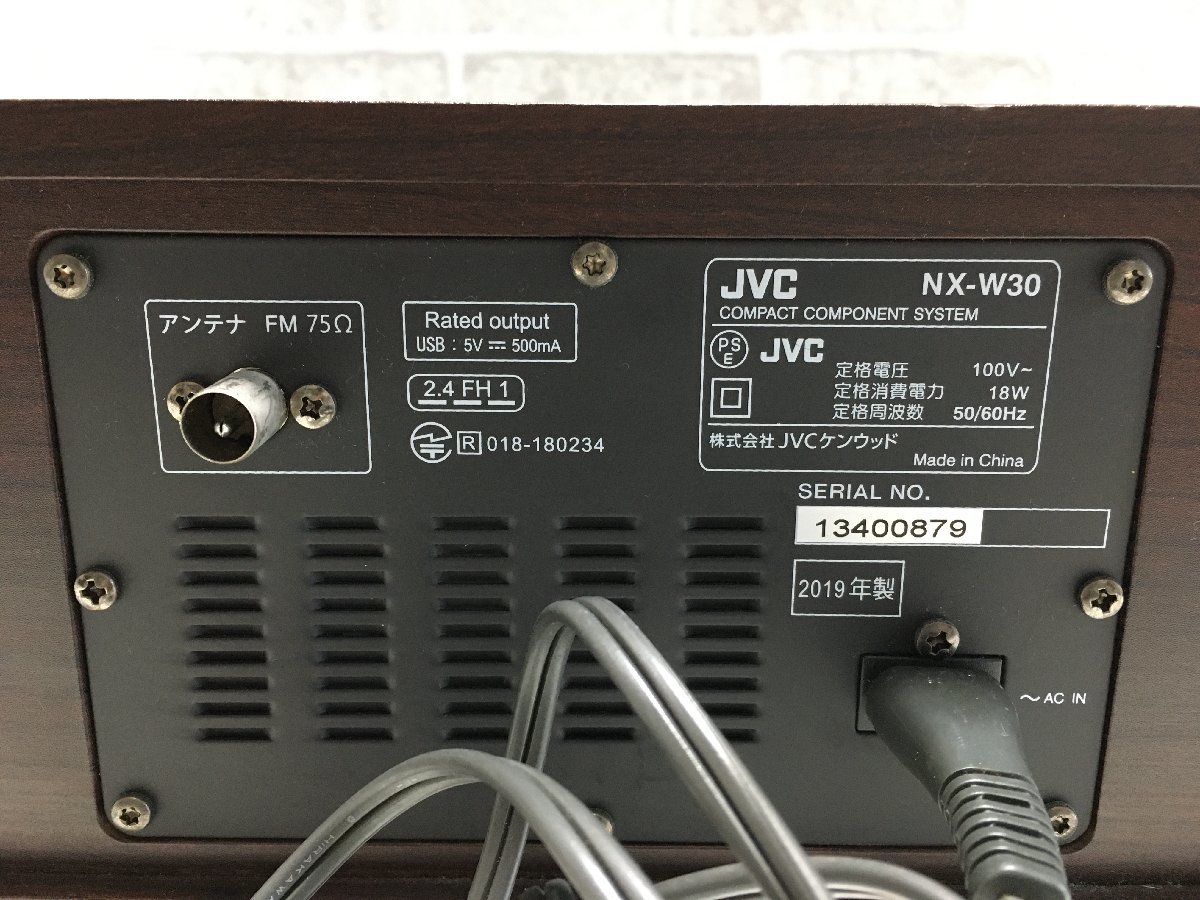 JVC　2019年製　COMPACT COMPONENT SYSTEM　NX-W30　中古品1-132_画像8