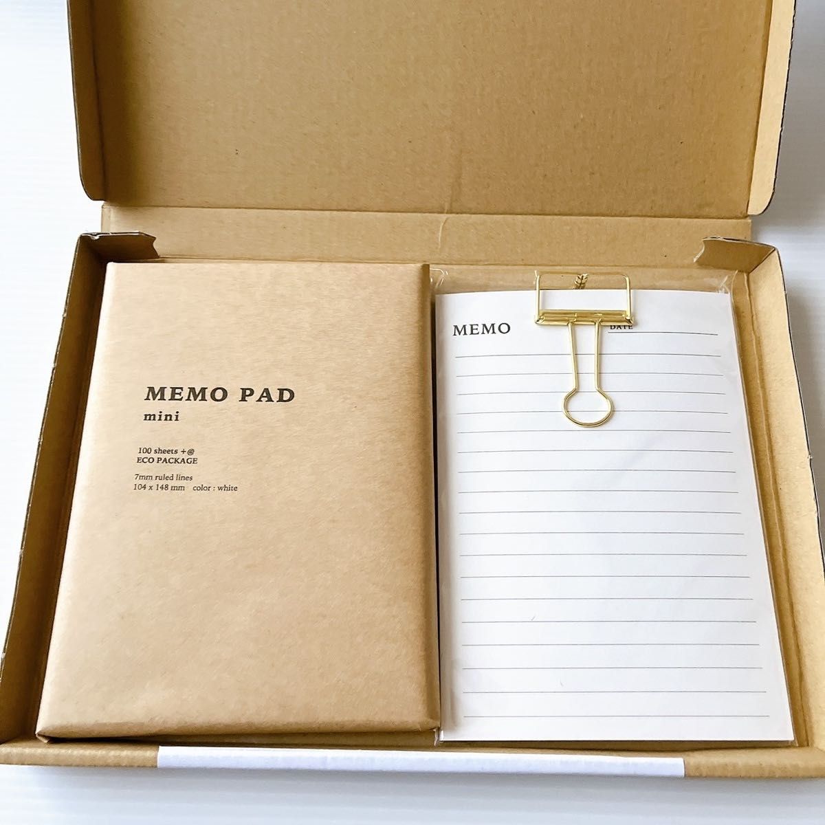 メモ帳 A6 A罫 7ｍｍ 罫線付き 大容量 上質紙 クリップ付き メモパッド