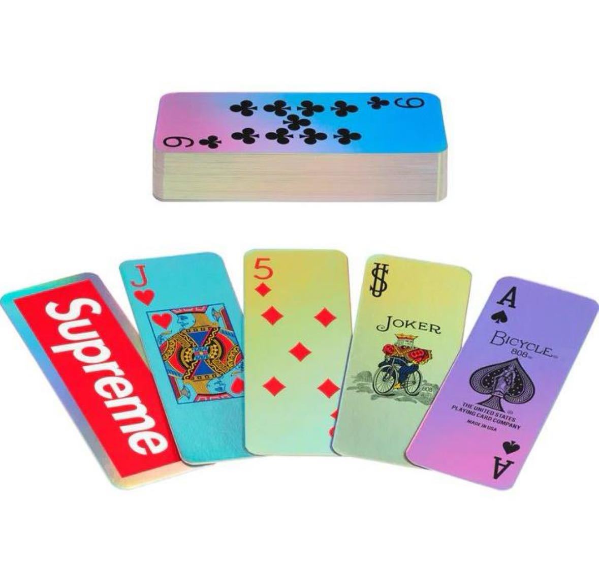 Supreme / Bicycle Holographic Slice Cards シュプリーム バイシクル ホログラフィー スライス カード トランプ_画像6