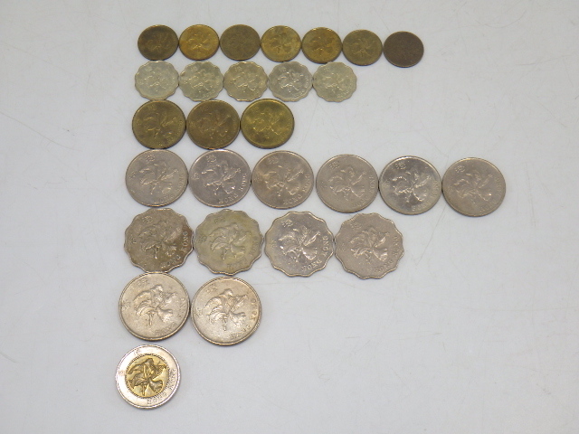 h4A061Z- 香港ドル 硬貨 新旧混在 おまとめ 82.5ドル分 115枚 エリザベス2世 ジョージ6世_新硬貨　28枚　37.2ドル