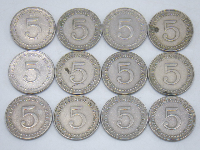 h4A082Z- 外国 旧硬貨 コスタリカ コロン センティモ 計24枚/パナマ バルボア センテシモ 計28枚 合計52枚_画像9