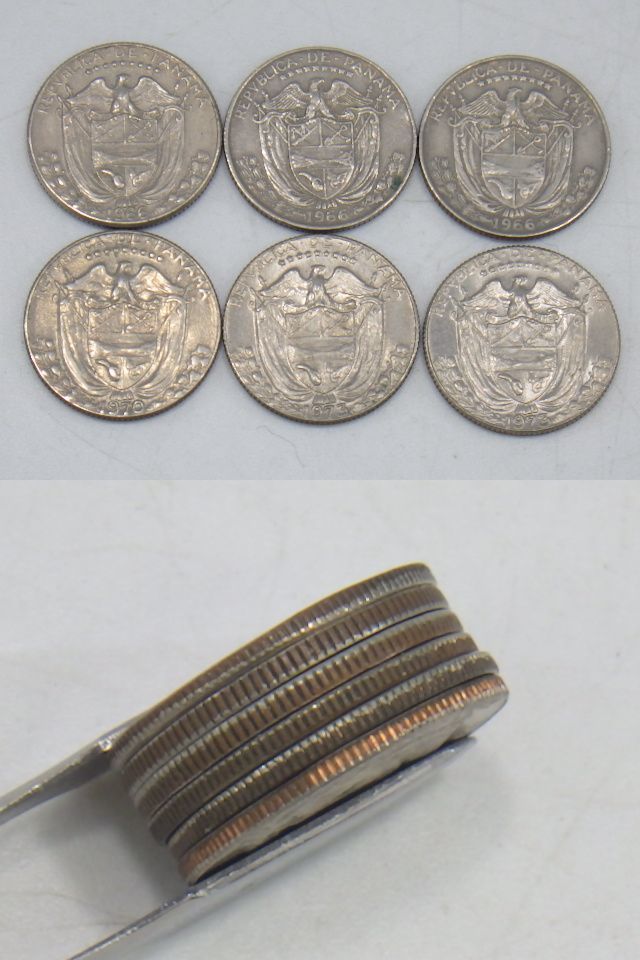 h4A082Z- 外国 旧硬貨 コスタリカ コロン センティモ 計24枚/パナマ バルボア センテシモ 計28枚 合計52枚の画像8