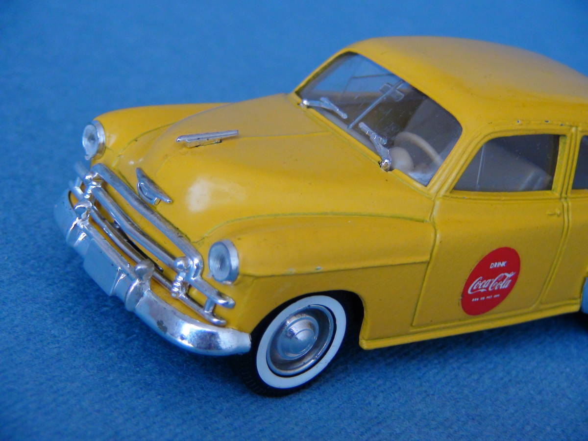 【希少】仏ソリド1/43限定品・1950年型シボレー4ドアセダン・コカコーラ営業車黄色・美品/COCA-COLA_画像3