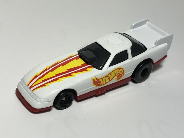 1993古いマクドナルド特注ホットウィール・ドラッグレーシングカー赤&白2台セット・美品/ハッピーセットアイテムの画像5