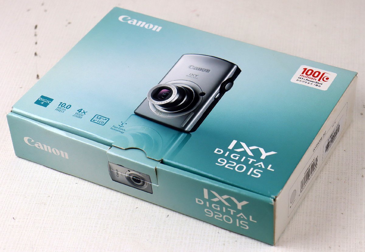 S★ジャンク品★コンパクトデジタルカメラ 『IXY DIGITAL 920 IS シルバー』 Canon/キヤノン 発売:2008年 メモリーカードなし_画像1