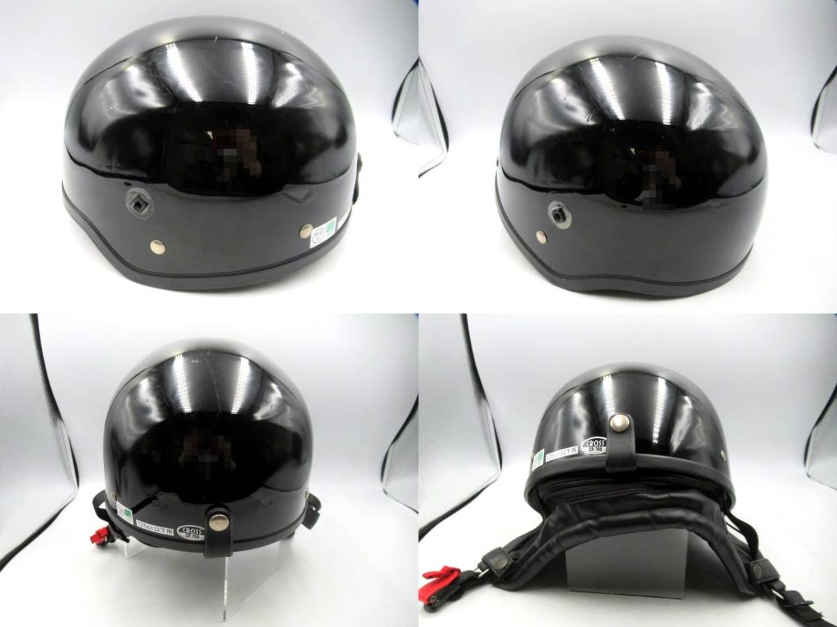 ^^ secondhand goods CROSS Cross CR-760 half helmet bubble shield attaching black black free size 125cc and downward for 2019.04 manufacture ^^