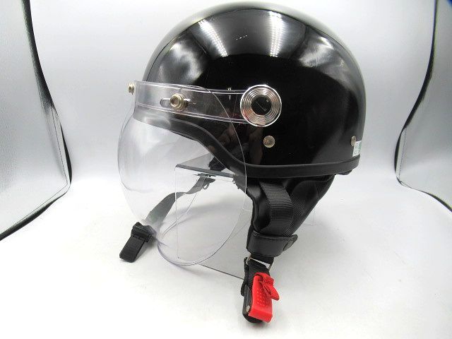 ^^ secondhand goods CROSS Cross CR-760 half helmet bubble shield attaching black black free size 125cc and downward for 2019.04 manufacture ^^