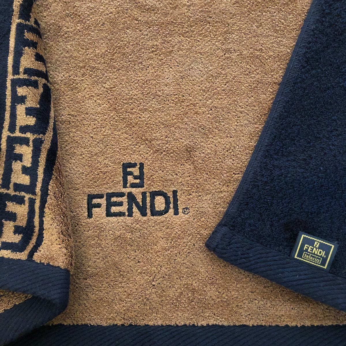 新品未使用★廃盤品★ FENDI ズッカ柄大判サイズバスタオル ハーフケット フェンディ _画像5