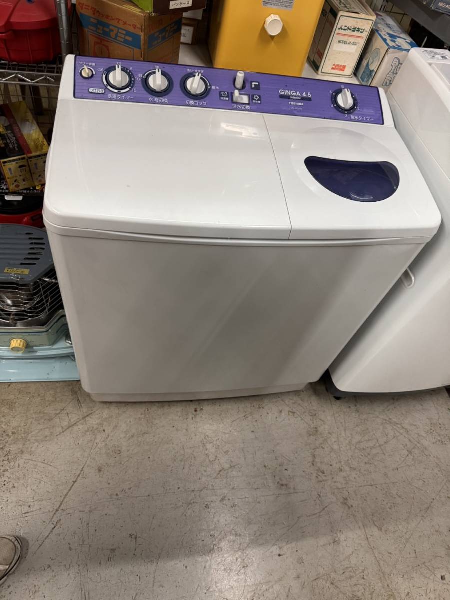 TOSHIBA 二層式洗濯機 VH-45E2 4.5kg 2008年製 洗濯機 TOSHIBA 二層式洗濯機 VH-45E2 4.5kg 2008年製 洗濯機