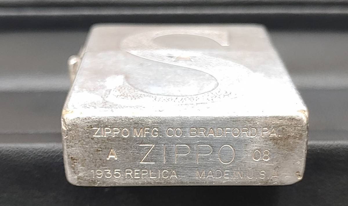 【BD12368NT】ZIPPO ジッポー 1935年 MODEL REPLICA Seven Stars セブンスター スターストーン MADE IN U.S.A_画像3