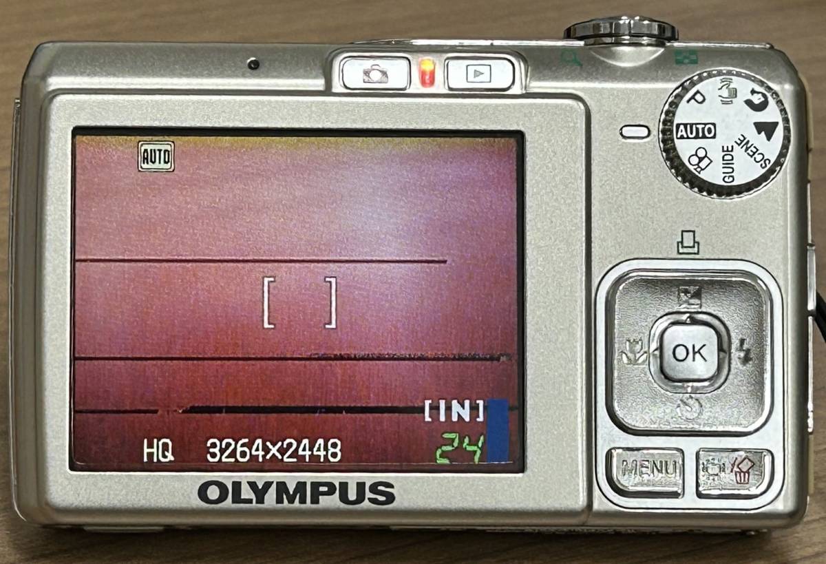 【D1927SS】OLYMPUS CAMEDIA FE-280 通電確認済 現状品 オリンパス キャメディア バッテリー充電器付 箱付 デジタルカメラ デジカメ_画像5