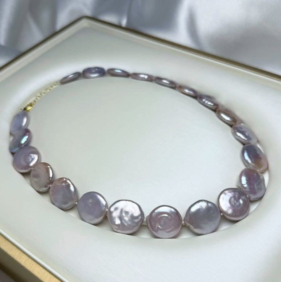 綺麗南洋真珠ネックレス17cm 芥子真珠　38+5cm 天然パールネックレスjewelry ネックレス