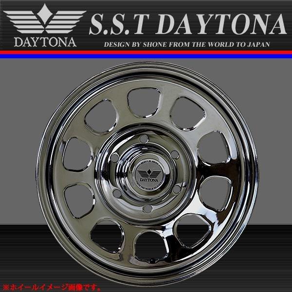 新品 4本価格 会社宛 送料無料 16×8J 6穴 139.7mm ET±0 SHONE SST DAYTONA デイトナクロームメッキ ランクル80 特価 キャップ付 NO,SH196_画像2