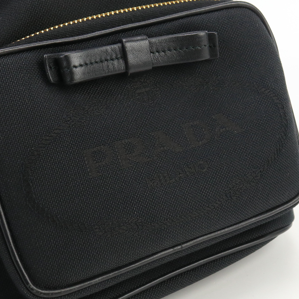 中古良品プラダPRADA ロゴジャガード2WAYバッグ ナイロン 1BH038 UCW F0002 ブラック系 ランク：A us-2 2WAY ショルダー レディース_画像4