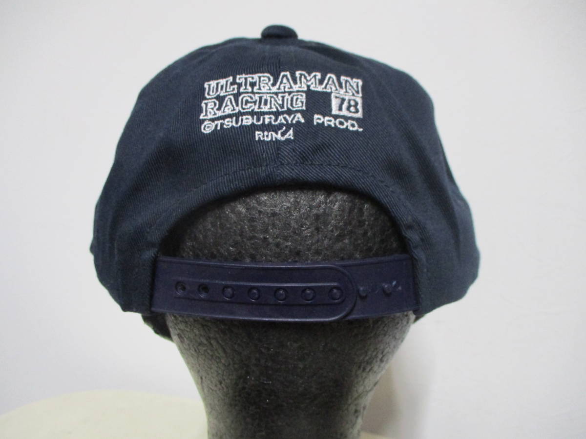 当時物 HONDA ホンダ ウルトラマンレーシング 78 刺繍ロゴ キャップ 帽子 ネイビー_画像3