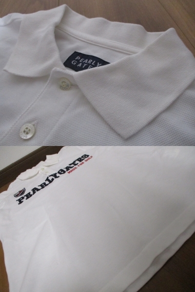 日本製 パーリーゲイツ 刺繍ロゴ ゴルフシャツ サイズ4_画像4