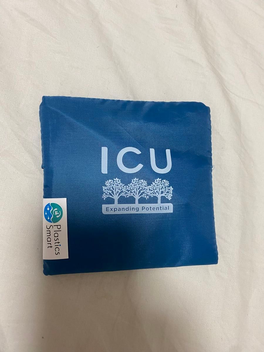 新品未使用　ICU 国際基督教大学　プラスチックスマート　エコバッグ　折りたたみバッグ　