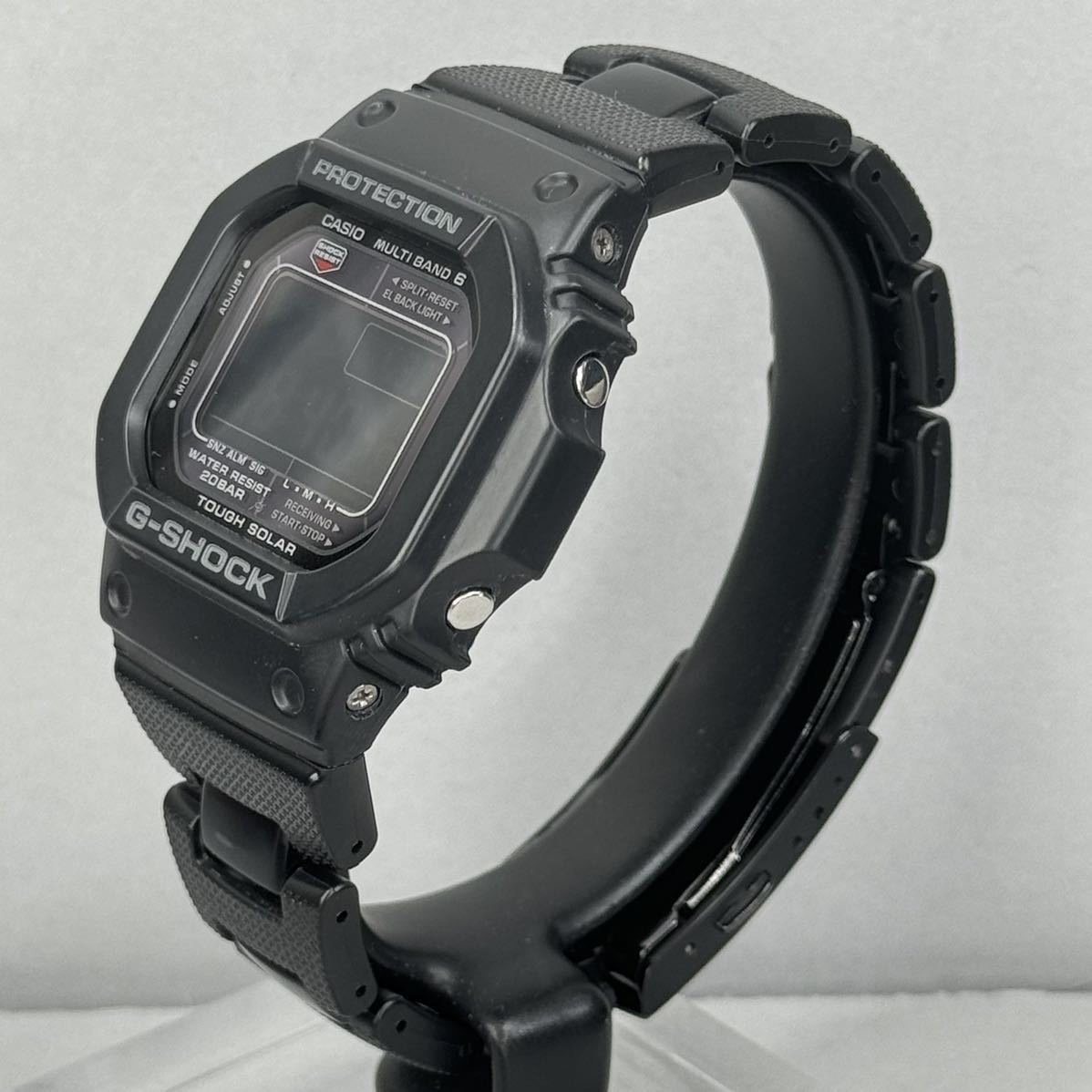 極美品 G-SHOCK GW-M5610BC-1JF タフソーラー 電波受信 電波ソーラー マルチバンド6 ブラック 反転液晶 メタルコアバンド スクウェア_画像7