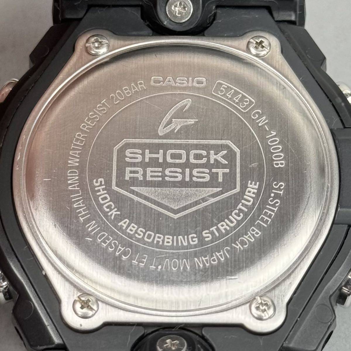 極美品 G-SHOCK GN-1000B-1AJF GULFMASTER ガルフマスター 方位.温度計搭載 ツインセンサー アナログ/デジタル アナデジ 反転液晶 ブラック_画像8